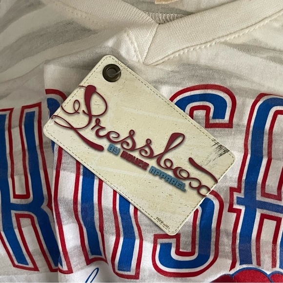 PressBox white Kansas Jayhawks long sleeve size large NEW WITH TAGS - Picture 7 of 8